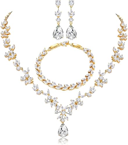 Women's Jewelry Set: Necklace, Earrings, and Bracelet