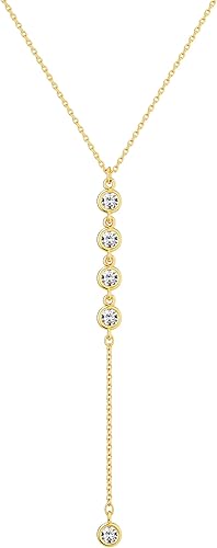 Women's Lasso Gold Necklace, Exquisite Long Necklace, 14k Gold/Silver Plated Y-Shaped Pendant Necklace