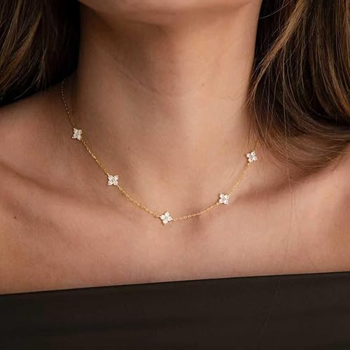 Exquisite Women's Necklace, Cute Standing Choker, Cubic Zirconia Diamond Necklace, Simple Layered Cubic Zirconia Necklace, Fashionable Jewelry Gift